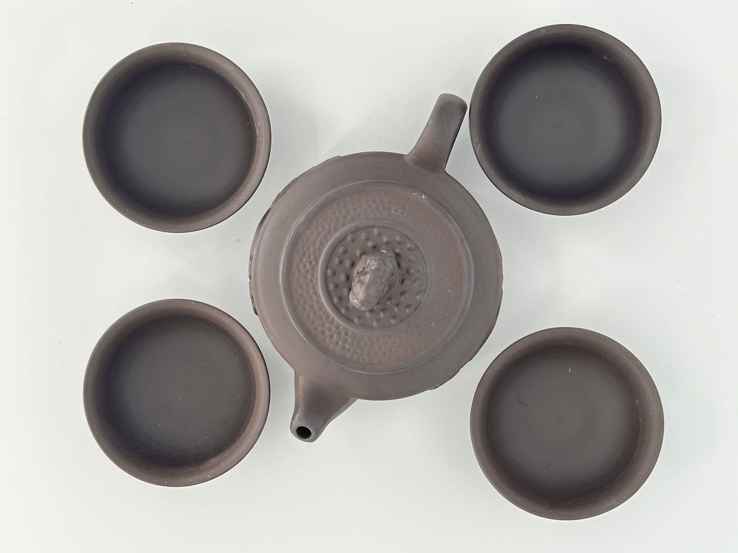 Clay Dragon Figure 5 pieces Tea Pot Set