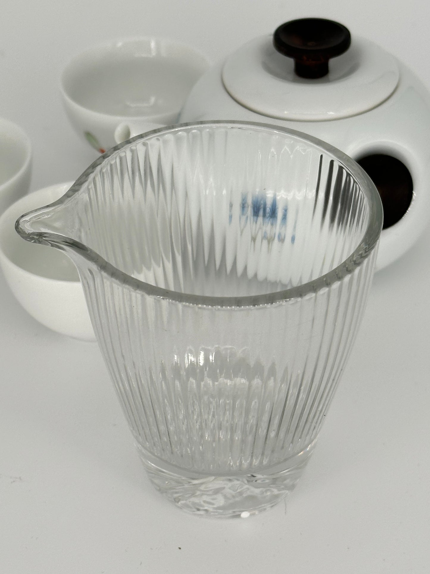 Orange & Blue Flowers Porcelain 10 pieces Tea Set