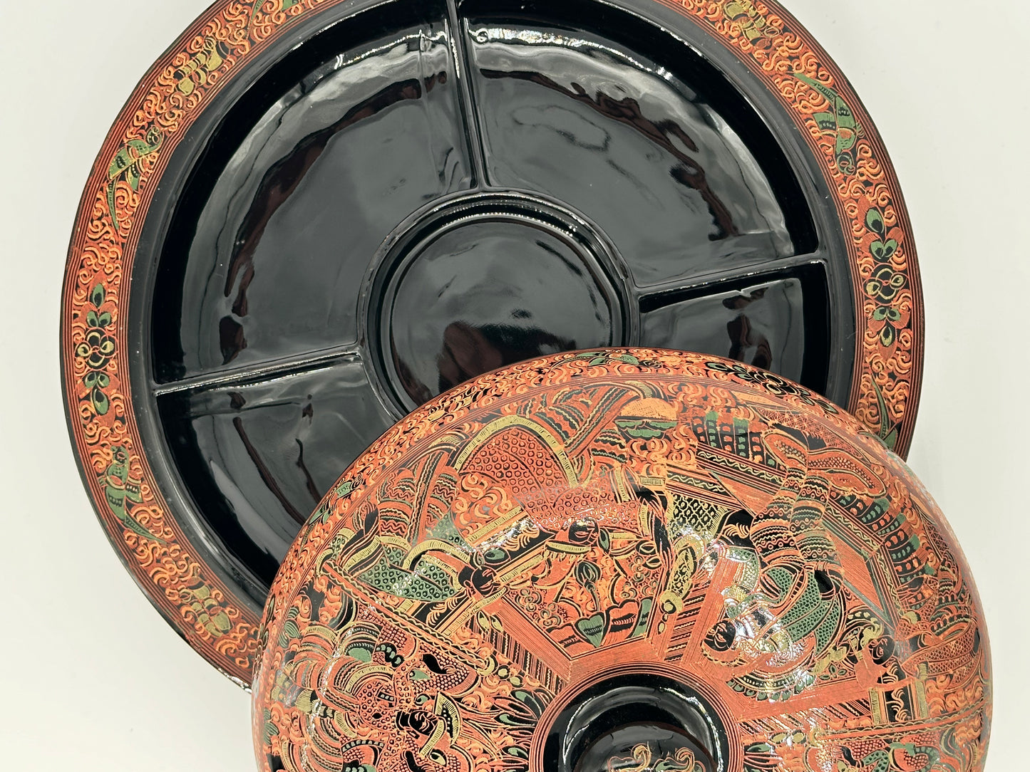 Hand Crafted Dancers Genuine Burmese Lacquerware