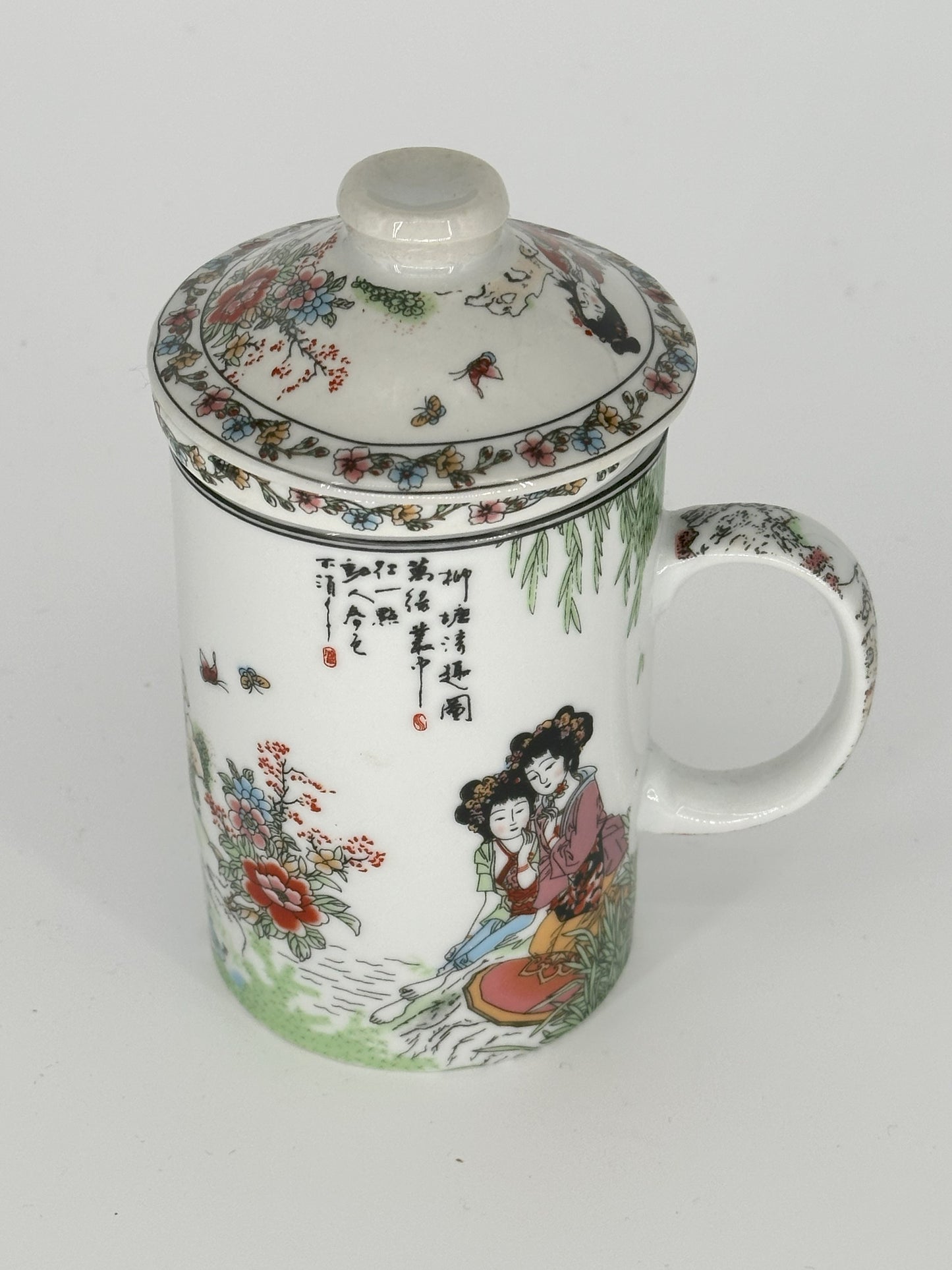 Ladies in a garden - Ceramic Art Tea Mug
