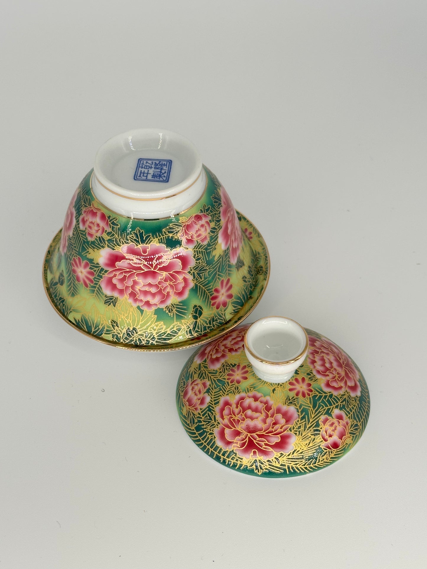 Floral Gaiwan Tea Cup with lid